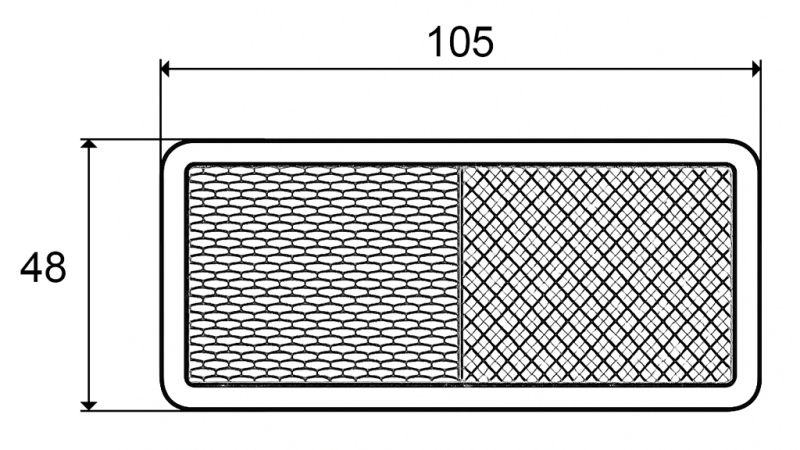 REFLECTOARE RECTANGULARE ORANJ 105X48 (10BUC)