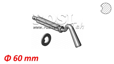 ENKEL RILLE VED FOR TIPPSYLINDER BALL Φ 60