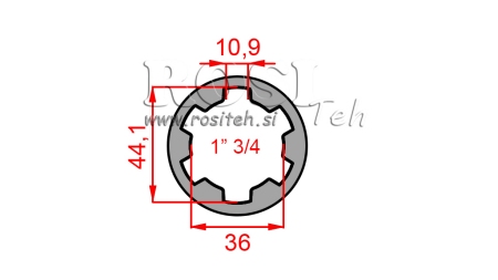 ΑΝΤΑΠΤΟΡΑΣ ΚΑΡΝΤΑΝ ΜΟΥΦΑ 1-3/4 (80 mm)