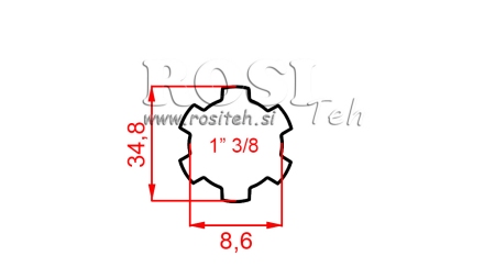 ΑΝΤΑΠΤΟΡΑΣ ΚΑΡΝΤΑΝ 1-3/8 STANDARD (150 mm)