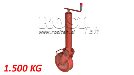 PATTES DE SUPPORT FILETÉES 300MM - 1500KG AVEC ROUE DE SUPPORT