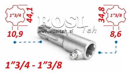 KARDÁN ADAPTER CSAPPAL 1-3/8-RŐL 1-3/4-RE (165 mm)