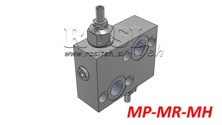 HYDRAULISK TRYKKREGULATOR 10-180 BAR FOR HYDRAULISK MOTOR MP-MR-MH