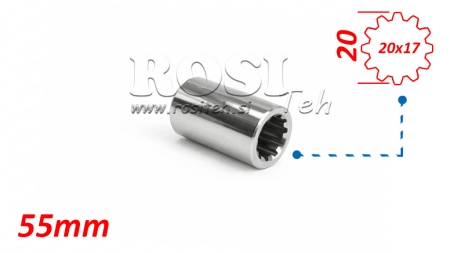 KARDANSKI ADAPTER ČAHURA 20x17 (12 ZUBA) (55 mm)