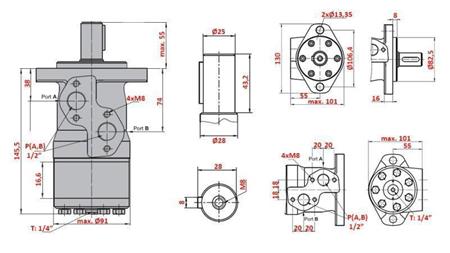 HYDRAULIKMOTOR MP 125
