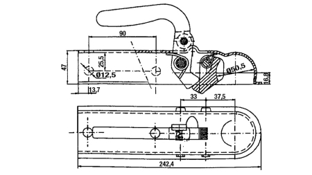 TAŽNÉ KLOBOUKY PRO AUTOMOBILOVÉ PŘÍVĚSY ČTVERCOVÉ 50
