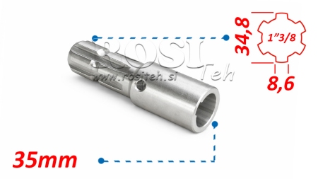 P.T.O. ADAPTER 1”3/8 - HOLE dia35mm