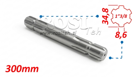 ADAPTATOR P.T.O. 13/8 PE AMBELE LATERALE L=300