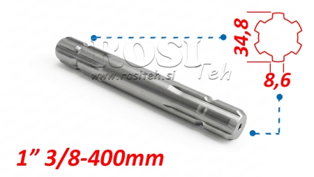 KARDANSKI NASTAVEK 13/8 OBOJESTRANSKI L=400