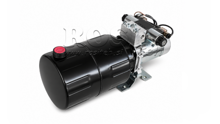 MINI HYDRAULIKAGGREGAT 12V DC - 1.6kW = 2.1cc - 8 lit - bidirektionell enhet (metall)