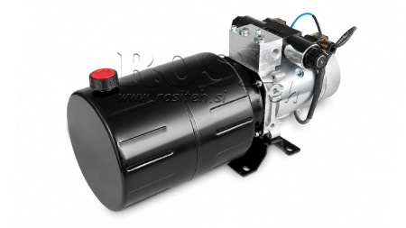MINI HYDRAULIKAGGREGAT 24V DC - 2,2kW = 2,1cc - 8 lit - Doppelwirkende Funktion (Metallgehäuse)