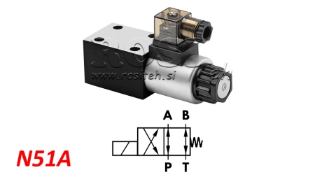 HYDRAULIC ELECTROMAGNETIC VALVE KV-4/2 CETOP 3 12/24/230V N51A