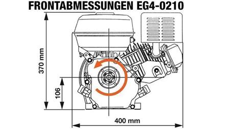 bensinmotor EG4-200cc-5.10kW-3,600 RPM-H-KW20x53-manuell start