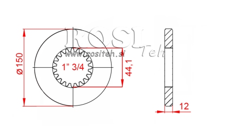 KARDANOVÝ ADAPTÉR S PŘÍRUBOU A ČEPEM 1-3/4 (80 mm) (20 DRÁŽEK)