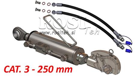 HYDRAULIKOBERLENKER MIT GEWINDEHAKEN - CAT. 3 - 80/40-250 (+95 HP) (32,2 mm)
