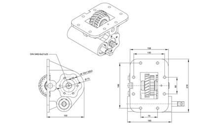 DIMENSIONEN DER HYDRAULIKPUMPE - ISUZU MOZ 06 MECHANIK