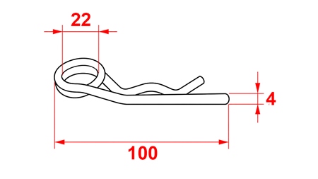 SET OF SAFETY CLIPS DOUBLE Φ 4 MM (5PCS)