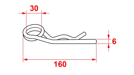 SET OF SAFETY CLIPS DOUBLE Φ 6 MM (5PCS)