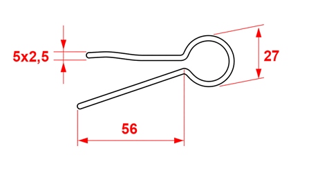 SURTIDO DE PASADORES DE ALETA 5X2.5 (5PCS)