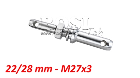 MOUNTING PIN Φ22/28MM WITH THREAD M27X3