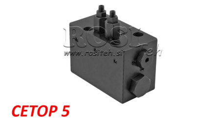 VALVOLA IDRAULICA ROTATIVA MECCANICA PER TRASPORTATORE DI LETAME CETOP5 4/2 RHA