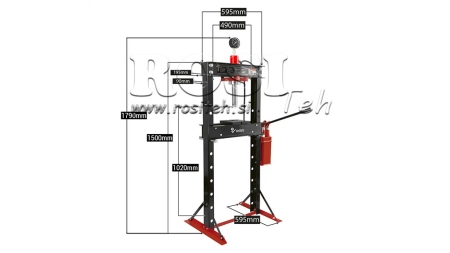 WORKSHOP HYDRAULIC PRESS FOR BEARINGS 20T - TWO-SPEED