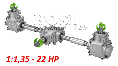 WINKELGETRIEBE 1:1,35 (22HP-16kW) FÜR MISTSTREUER L-770
