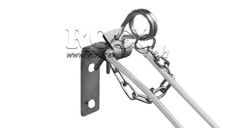 HOLDER FOR HYDRAULISK TOPPSTAG MED KJEDE OG LÅSESPLINT