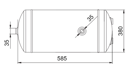 NÁDRŽ NA VZDUCHOVÉ BRZDY 60 l 585×380 ECO