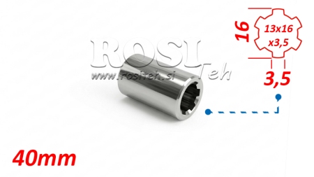 ZAPFWELLENADAPTER HÜLSE 13x16x3,5 (6 VERZAHNUNGEN) (40 mm)