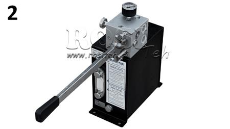 HYDRAULICKÝ RVBR AUTOMATICKÝ VENTIL PRE PRUŽINOVÝ VALEC S NÁDRŽOU A NÚDZOVOU RUKOVÄŤOU