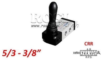 PNEUMATICKÝ MANUÁLNY VENTIL 5/3 3/8 PRT-1053-CRR MANUÁLNY NÁVRAT