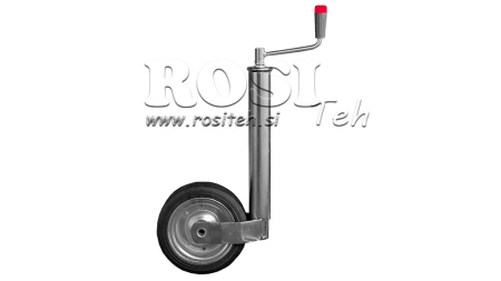 THREADED SUPPORT LEG WITH WHEEL FOR TRAILERS 250MM - 400KG