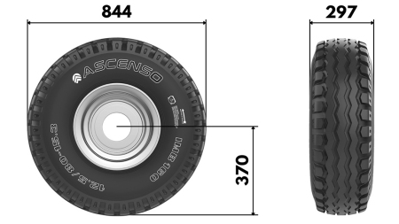 11,5/80-15,3 ANHÄNGERREIFE AW909 14pl MIT FELGE 9,00X15,3