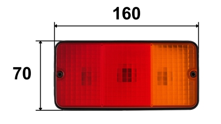 RÜCKLICHT  - RECHTECKIG RECHTS 3 POSITIONEN