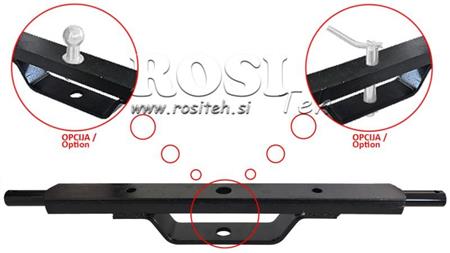 HYDRAULICKÁ KŘÍŽOVÁ TYČ TRAKTORU KATEGORIE 2 S MONTÁŽNÍM DRŽÁKEM (L-750mm)