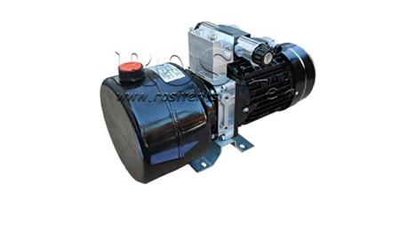 MINI HYDRAULISK AGGREGAT 380V AC (0.75 kW) 85 bar - 3.7 cc - 5.2 lit/min - tank 4 lit