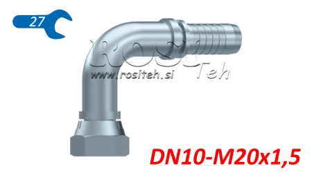 HYDRAULISK BSP HUNN ELBOW 90° DN10-M20X1,5