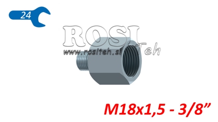 HYDRAULICKÝ ADAPTÉR MUŽSKÉ-ŽENSKÉ 18X1.5-3/8