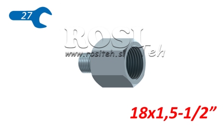 HYDRAULIKADAPTER MÄNNLICH-WEIBLICH 18x1,5-1/2