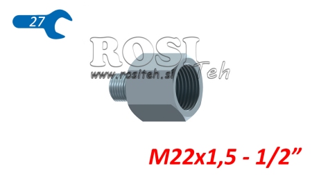 HIDRAULIKUS ADAPTER KÜLSŐ-BELSŐ 22x1,5-1/2