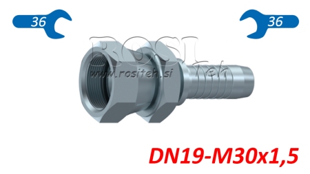 ΥΔΡΑΥΛΙΚΗ ΣΥΝΔΕΣΗ JIS ΙΑΠΩΝΙΚΗ 60° KOMATSU ΘΗΛΥΚΟ DN19-M30X1.5