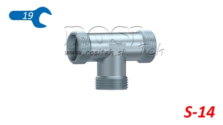 HYDRAULISCHES T-STÜCK S-14 AUSSENGEWINDE M22X1,5