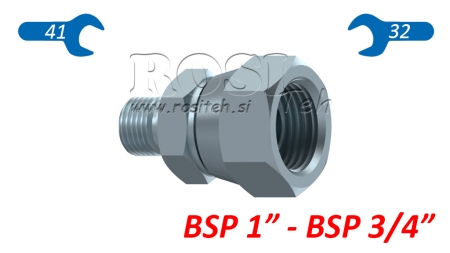 HYDRAULISCHE SCHWENKMUTTER-REDUZIERUNG BSP  1-BSP 3/4