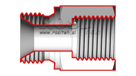 HYDRAULIKADAPTER MÄNNLICH-WEIBLICH 1/2-18x1,5
