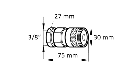 QUICK COUPLING EXCAVATOR FFH FEMALE 3/8
