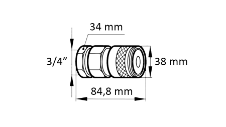 NOPEA LIITIN KAIVURILLE FFH NAISPUOLEINEN 3/4 38MM