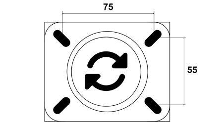 KOLESO 100MM – OTOČNÁ ZÁKLADŇA