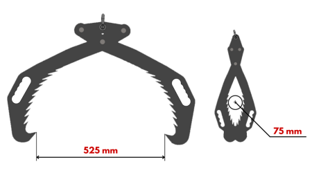 RUKOVATÉ LESNÍCKE ZÁVITOVÉ CHAPADLÁ HD50 (500MM) - LAKOVANÁ