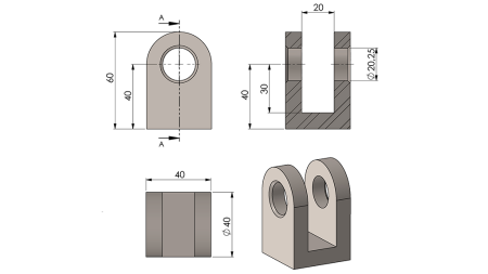 FORCELLE CILINDRICHE 40mm - fi20